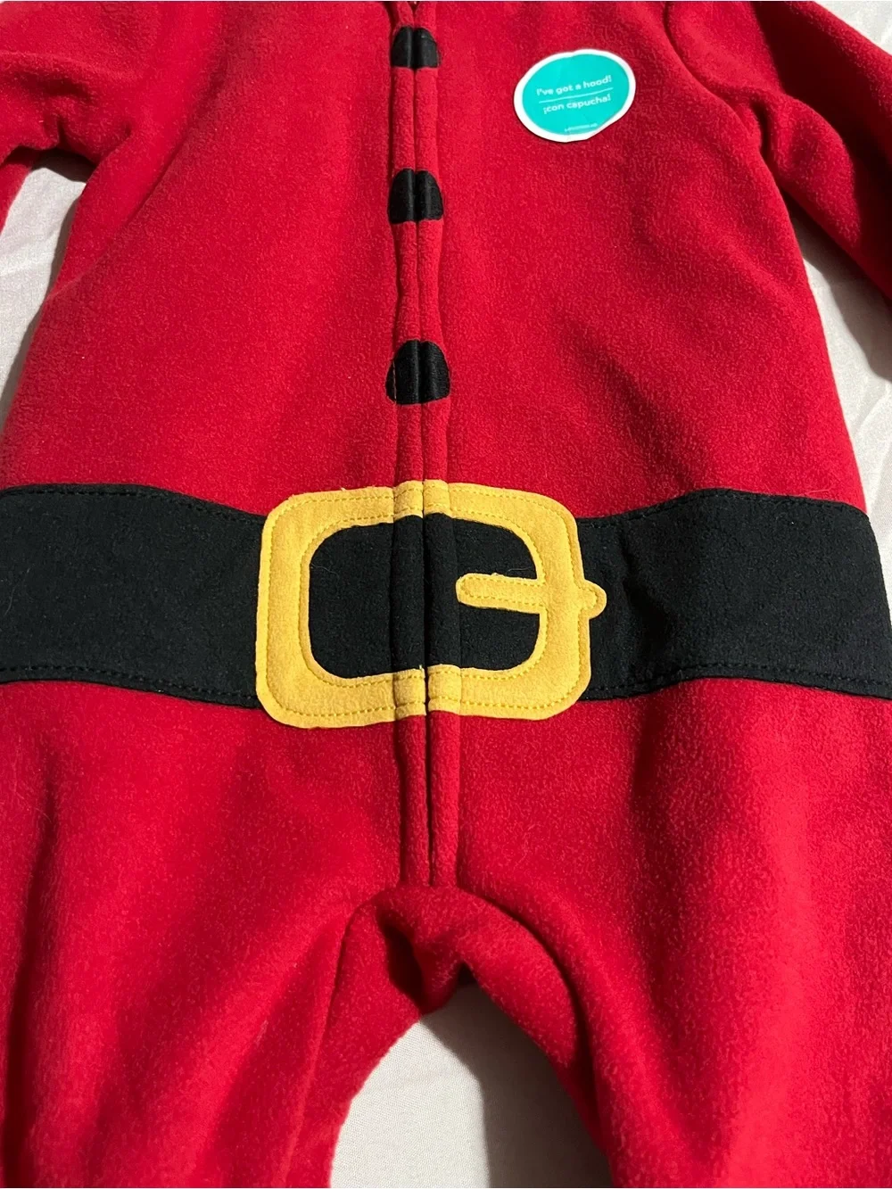 Carter's Red Santa-Style Hooded Infant One-Piece Size 0-3 Months New with Tags
